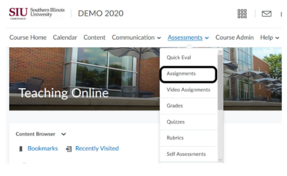 how to create group assignments in d2l