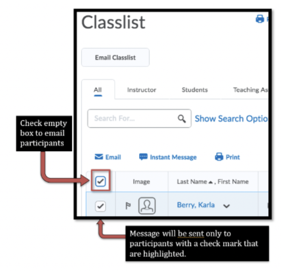 How to Email Instructor and Classmates in D2L – OIT Knowledge Base