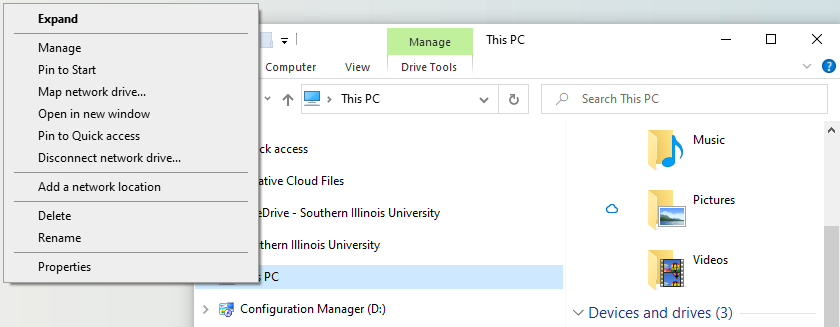 Mapping ECN Network Drive using Windows 8, 8.1, 10, or 11 — Purdue IT, Engineering IT