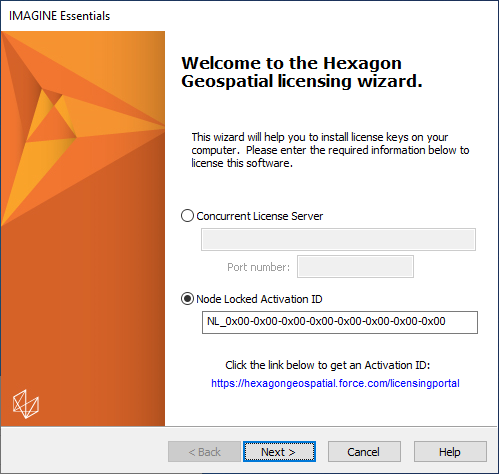 ERDAS IMAGINE 2022 - Welcome to the Hexagon Geospatial licensing wizard