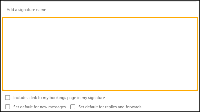 Screenshot of highlighted blank signature box.