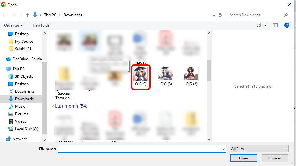 A screenshot of a page showing the selected picture and a red highlight on "Add" button.
