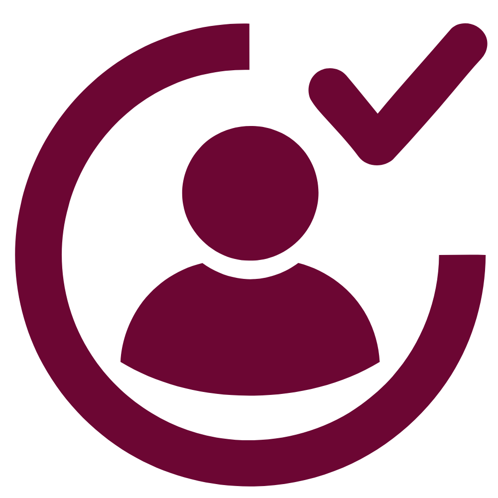 Profile icon with a checkmark