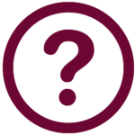 Question mark inside of a circle