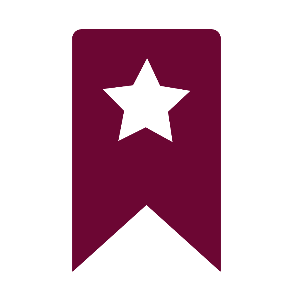 Bookmark icon with a star